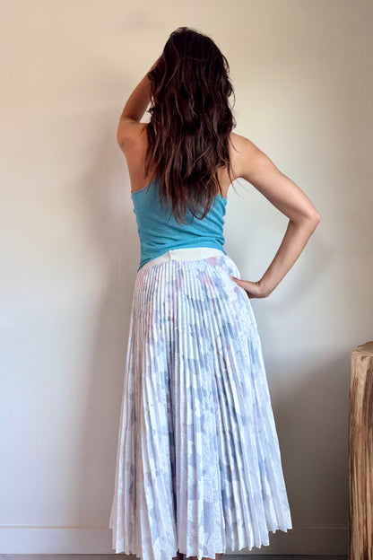 Esthe Layered Cut-Out Sleeveless Top in Blue
