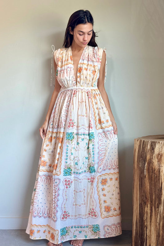 Stella Nova Printed Maxi Dress in Handkerchief Print