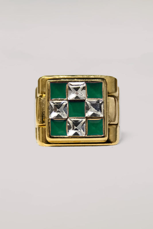 Maison 77 Lucky Ring Green