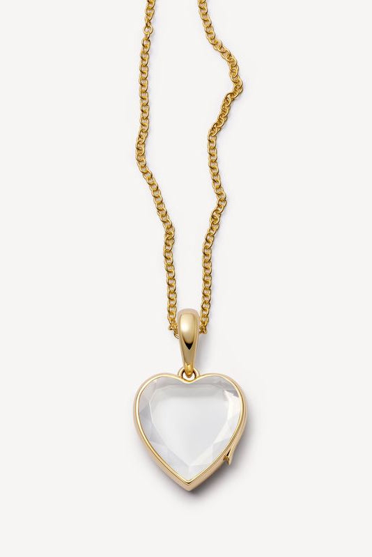 Loquet London- Midi Heart Rolo Locket Necklace Set 18K
