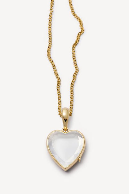 Loquet London- Midi Heart Rolo Locket Necklace Set 18K