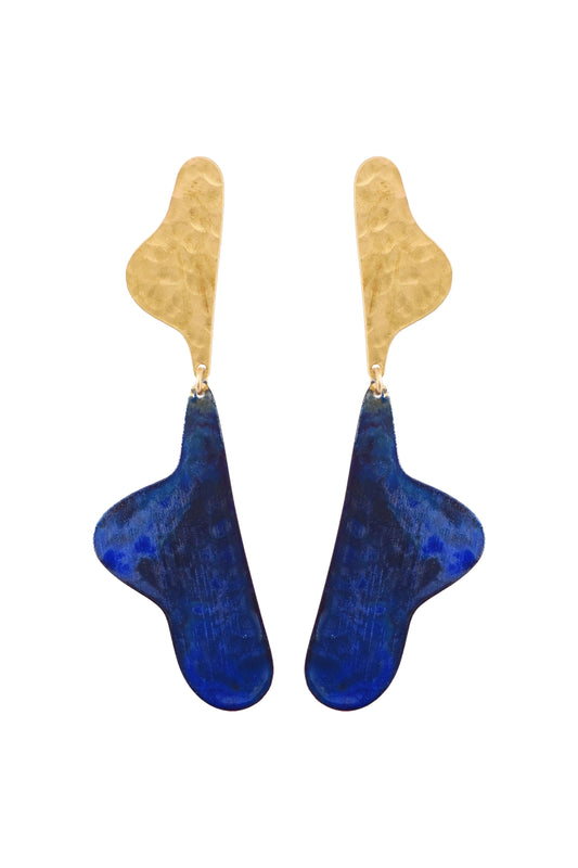 We Dream in Colour Navy Sculptura Earrings