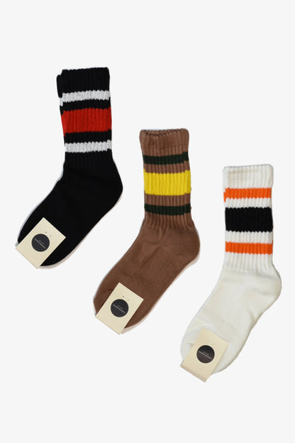 Curated Basics-Coarse Ribbed Old School Crew Socks