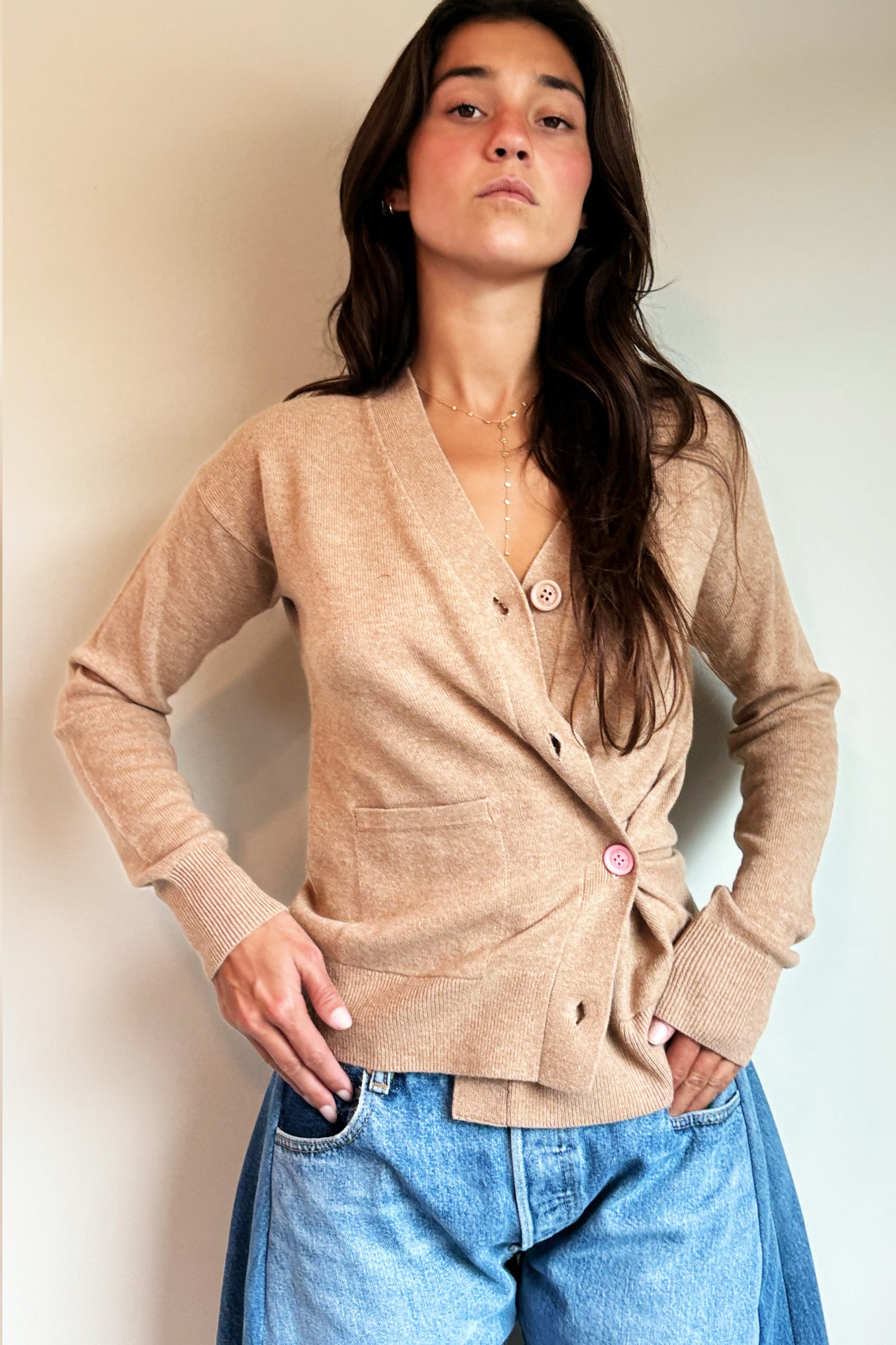 Wear Cissa The Cardigan Cashmere Blend in Almond