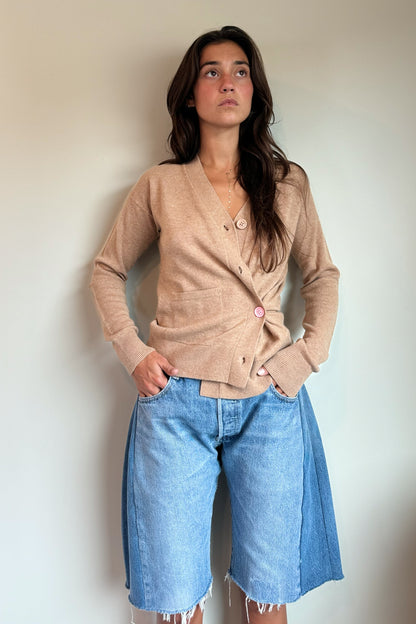 Wear Cissa The Cardigan Cashmere Blend in Almond