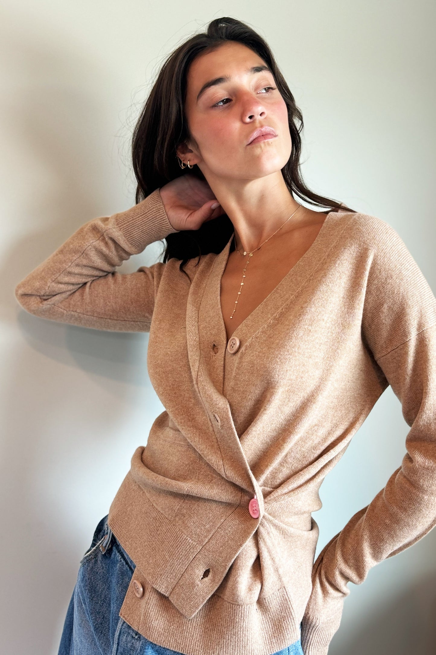 Wear Cissa The Cardigan Cashmere Blend in Almond