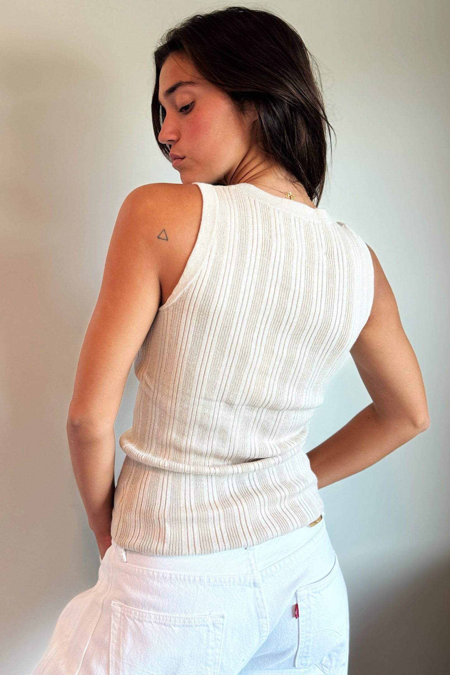 Atelier Delphine Pointelle Slim Tank